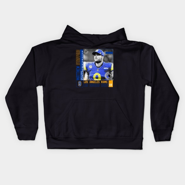 Matthew Stafford Paper Poster Kids Hoodie by art.Hamdan